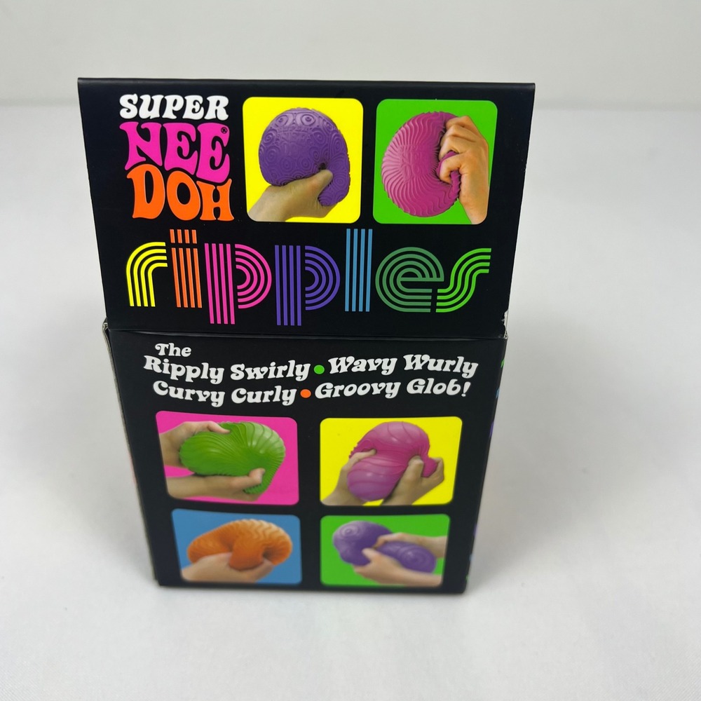 Schylling Super NeeDoh Ripples OS Orange Textured Fidget Stress Toy NIB New - Picture 3 of 3